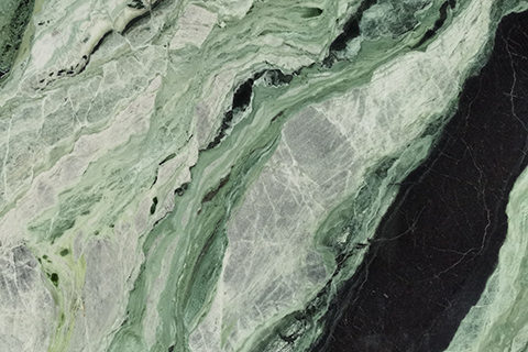 Brilliant green marble