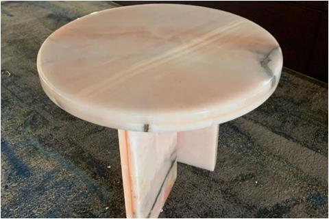 Pink onyx coffee table