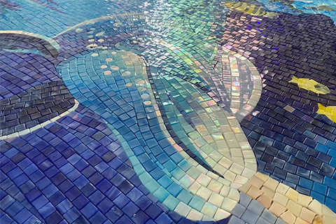 室外泳池游泳陶瓷玻璃马赛克