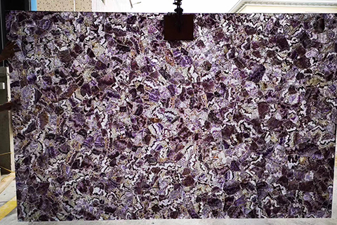 Purple Agate Amethyst Semiprecious Stone Slab