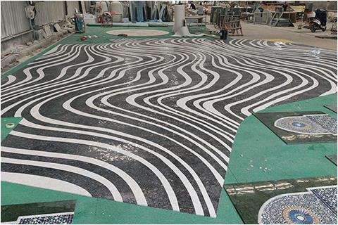Black and White Marble Mosaic Project