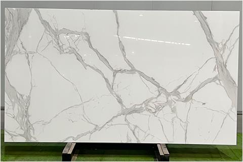 White Calacatta Nano Glass Stone Slab