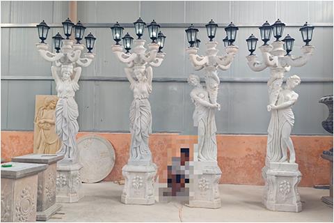 White Marble Four Seasons Goddess Lady Statues