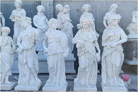 Life Size Decorations Lady Sculpture Marble Goddess Statue