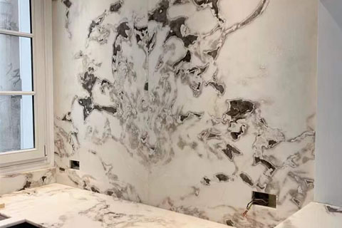 White Marble With Grey Veins Background
