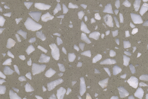 Light Gray With White Chips Terrazzo Tile