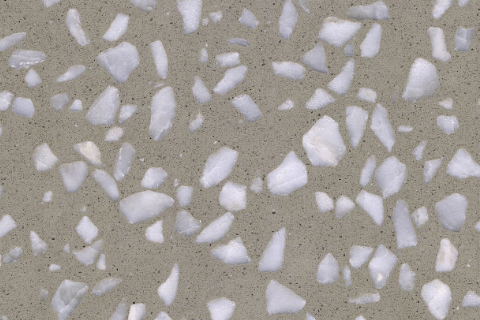 Grey Base Terrazzo Tile with White Gravels