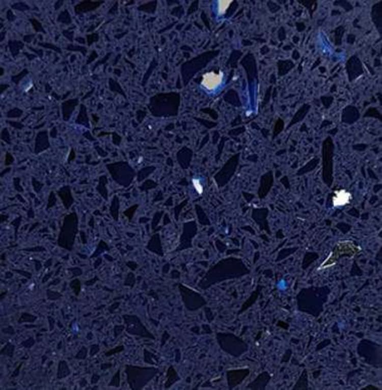 Deep Blue & Purple Speckled Engineered Quartz Stone for Coun