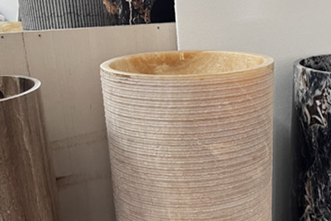 Rosin jade onyx pedestal basin hand washing stone marble