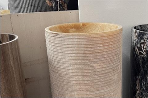 Rosin jade onyx pedestal basin hand washing stone marble